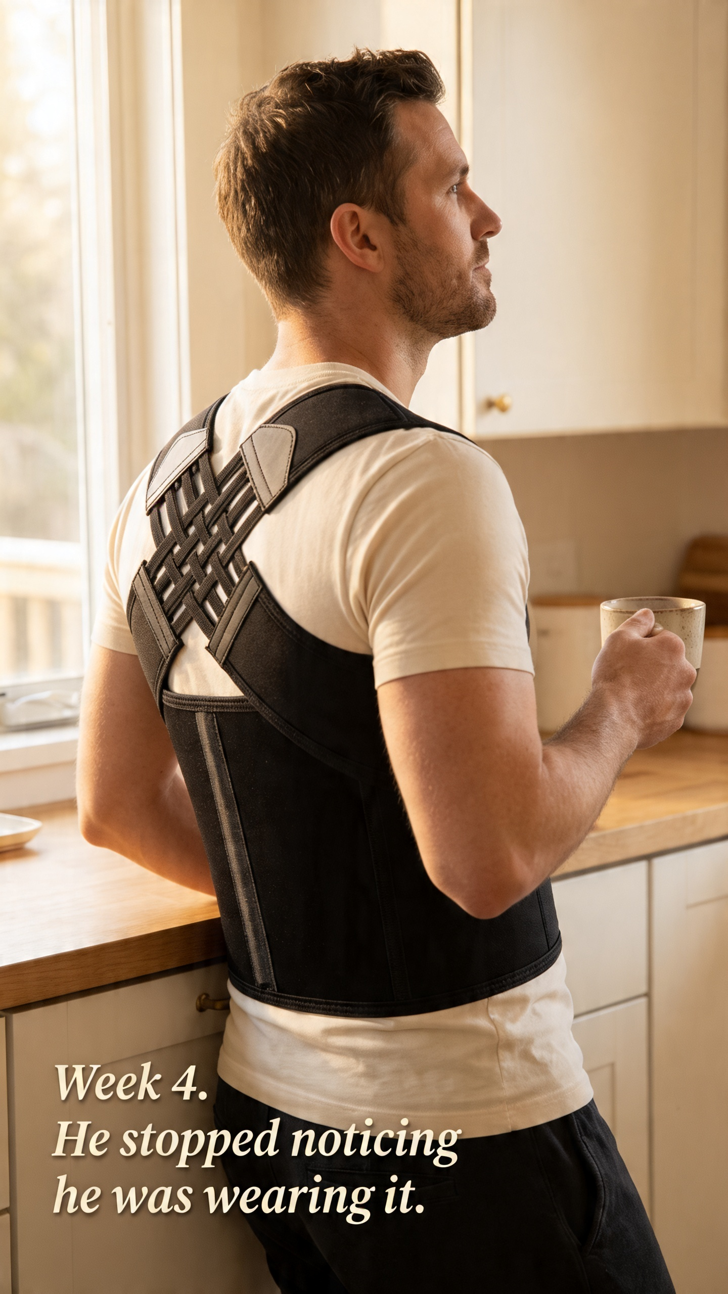 Week 4 — he stopped noticing he was wearing it